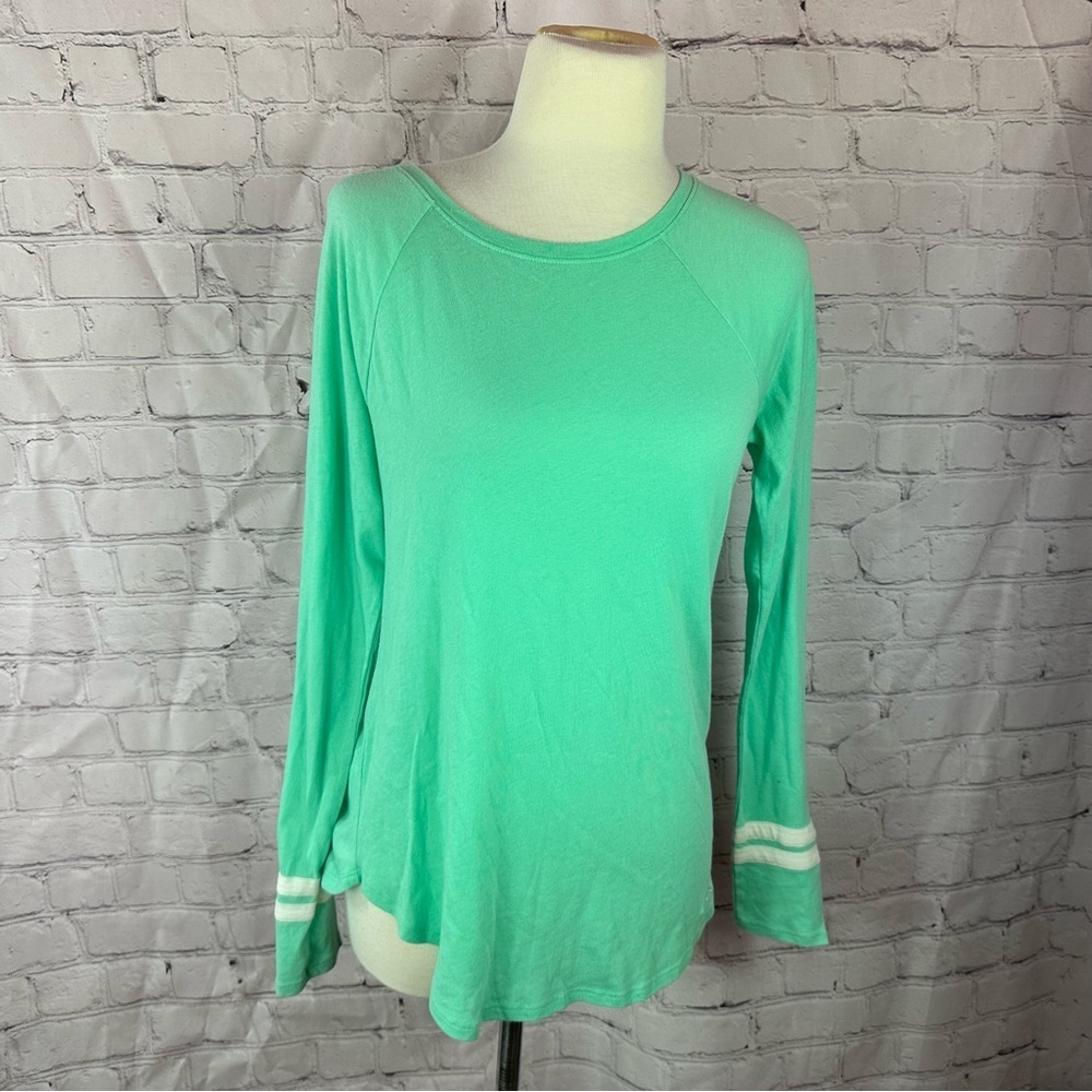 Hollister mint Long Sleeve Womens S knit lightweight Tee layering sporty casual